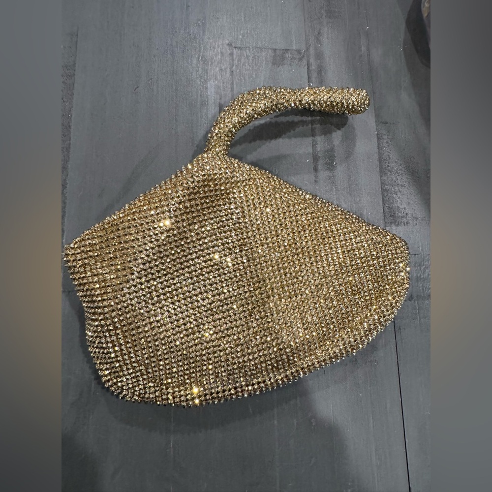 INC Gold Crystal Embellished Women's Bag
